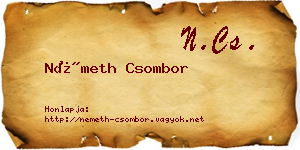 Németh Csombor névjegykártya