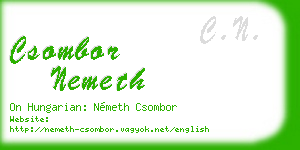 csombor nemeth business card